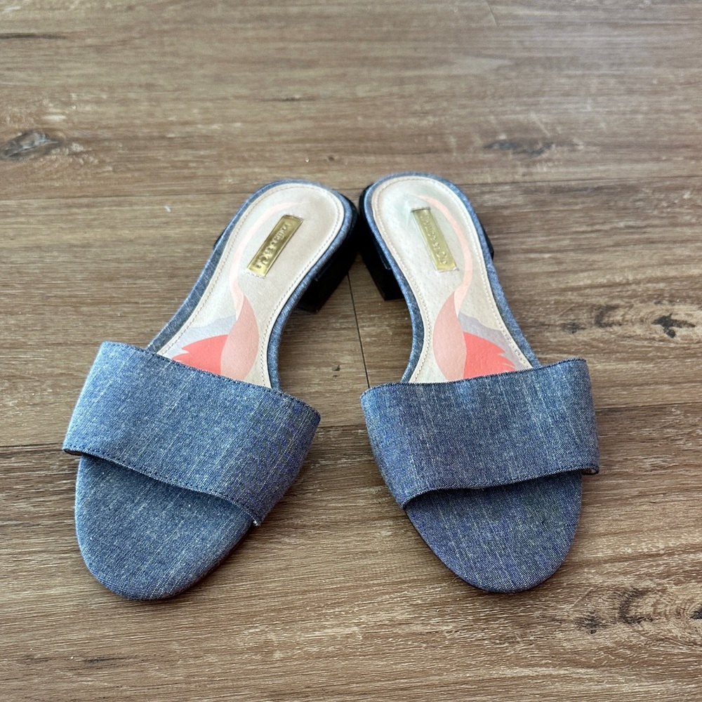 Brand New Denim Slide Sandals
